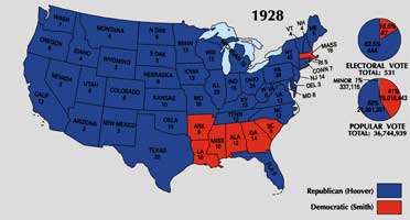 Results of the 1928 Presidential election.