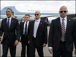 Secret Service agents "protecting" 