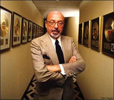 Record producer Ahmet Ertegun 