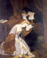 Anne Boleyn in the Tower by Edouard Cibot (1799–1877).