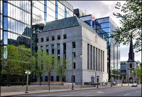 The Bank of Canada in Ottawa, Ontario. 