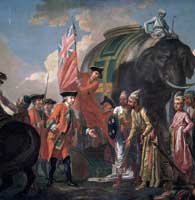Robert Clive, meeting with Mir Jafar after the Battle of Plessey, by Francis Hayman.