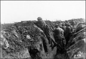 Trench warfare during the Battle of the Somme. 