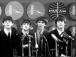 The 4 MI6 Beatles at the Pan Am Worldport in Kennedy Airport. 
