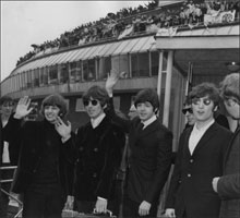 The Beatles departing Heathrow Airport 