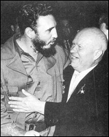 Fidel Castro and Nikita Khrushchev meeting in Harlem, New York, 