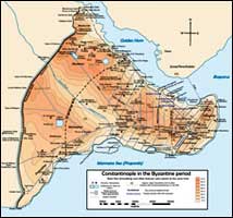 Constantinople was surrounded on 3 sides by water. 