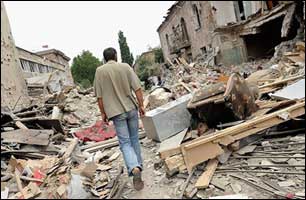 Tskhinvali—capital of South Ossetia—was completely destroyed. 