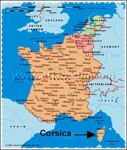 Island of Corsica, just south of France, was a haven for the Jesuits. 