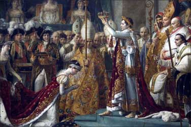 Crowning of Napoleon on December 2, 1804, at Notre Dame de Paris. 