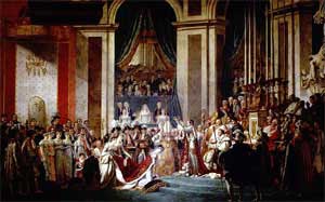 Pope Pius VII crowing Napoleon Emperor of France.