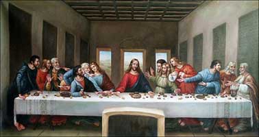 The Last Supper by Leonardo da Vinci. 