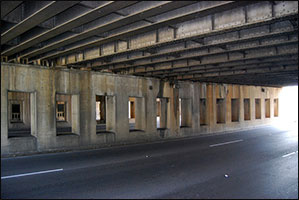 The Dealey Plaza tunnel where President Kennedy was shot by Clint Hill. 