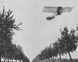 Alberto Santos-Dumont flying 