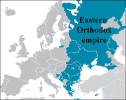 The Eastern Orthodox empire.
