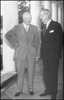 President Eisenhower and Harold Macmillan at the White House, June 1958. 