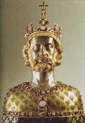 Charlemagne reigned as king of the Franks from 768 to 800, and as unholy Roman emperor from 800 to 813. 