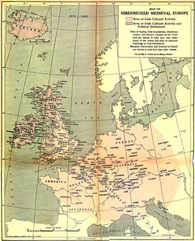 Map of Ireland and the Foundations of Europe.
