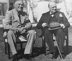 Churchill and FDR at Casablanca