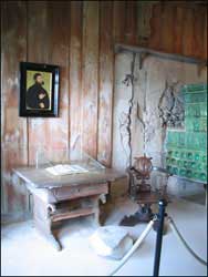 Recent photo of Saint Martin's study. Much of the plaster has been removed by souvenir hunters. 