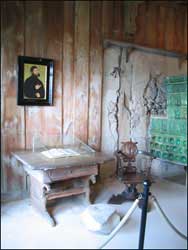 Recent photo of Saint Martin's study. Much of the plaster has been removed by souvenir hunters.