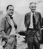 Henry Ford with his second in command Harry Bennett. 