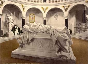 Kaiser Frederick and his beloved wife rest here in the Church of Peace in Potsdam, Germany. 