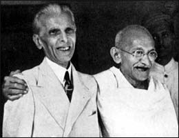 Gandhi and Muhammad Ali Jinnah.