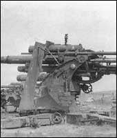 Giant German 88 mm gun. 