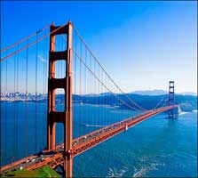 The Golden Gate Bridge. 