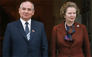 Mikhail Gorbachev and Margaret Thatcher 