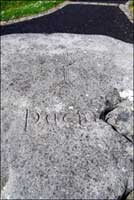A stone marks the spot where St. Patrick is buried. 