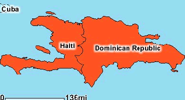 Haiti and the Dominican Republic today. 