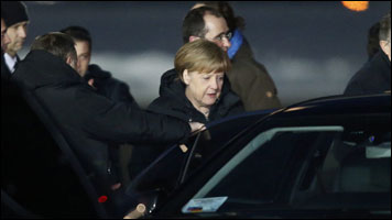 Angela Merkel Hitler entering a limousine after 