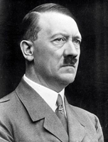 Adolf Hitler with his infamous moustache.