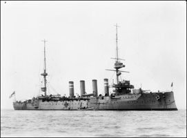 HMS Hampshire: a huge battle cruiser to take Lord Kitchener on a "secret" diplomatic mission to Russia.