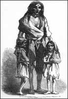 Destitute famine victims.