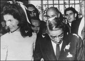 The wedding of Jackie and "Ari" in 1968.