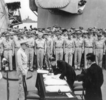 The Japanese surrendered to 