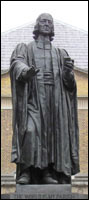 Wesley statue at Wesley Chapel, London. 
