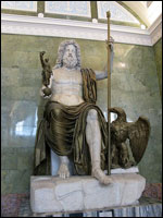 Statue of the long haired Jupiter circa 100 AD. 