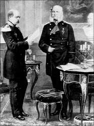 Kaiser William I and Bismarck. 
