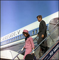 The President and Jackie exiting 
