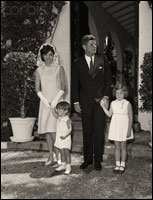 The Kennedy family outside church 