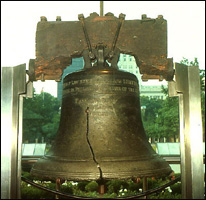 Liberty bell in Philadelphia. 