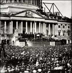 Inauguration of Lincoln on March 4, 1861. 