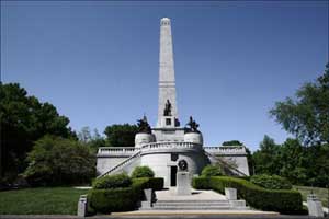 President Lincoln's tomb in Springfield, Illinois. 