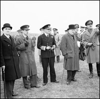Churchill and Lindemann watching an anti-aircraft demonstration, June 1941.