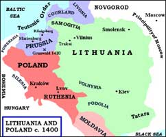 Poland-Lithuania circa 1400. 
