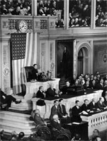 Madame Chiang Kai-shek addressing the House of Representatives. 